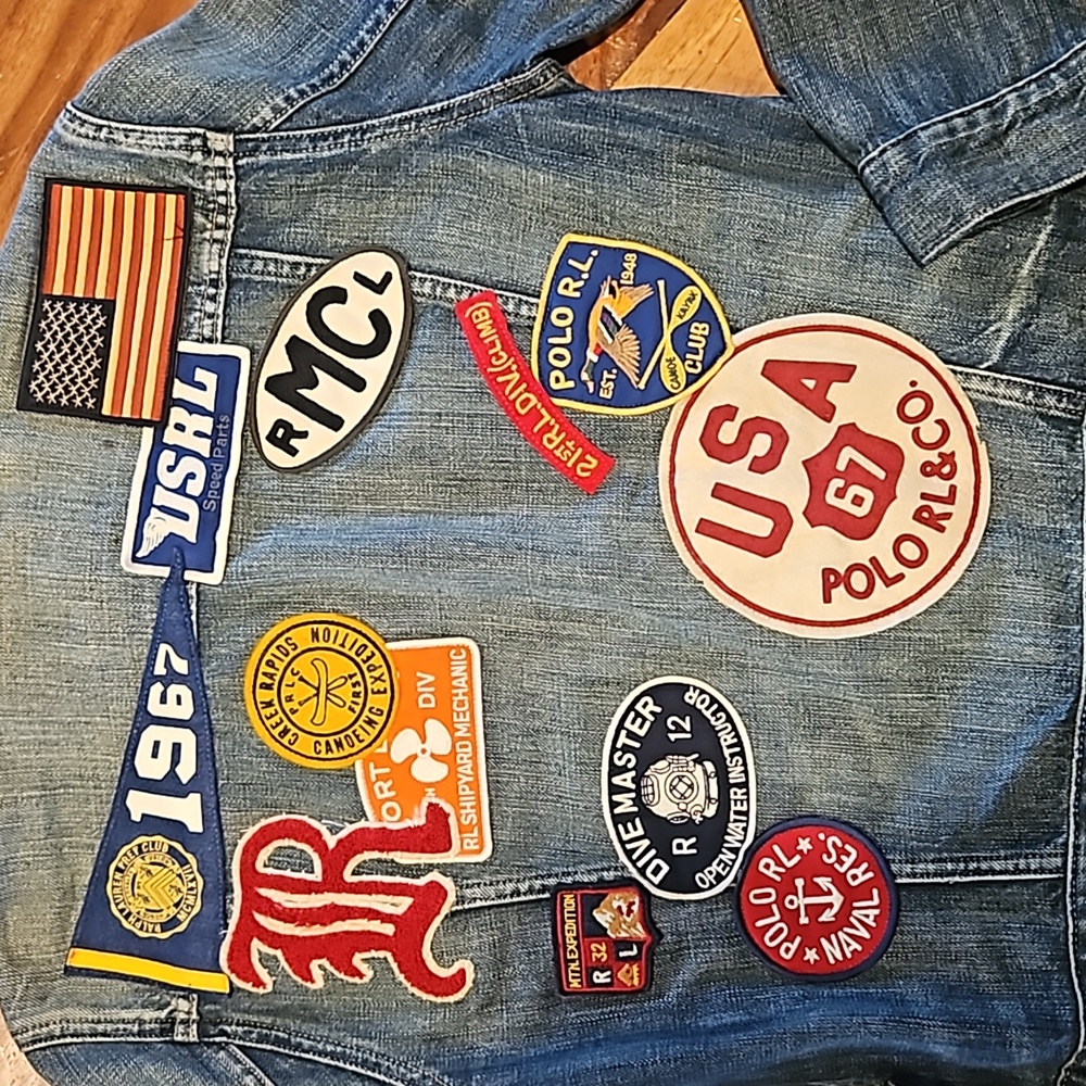 Polo Ralph Lauren Patches Patchwork Denim Women Jean Jacket